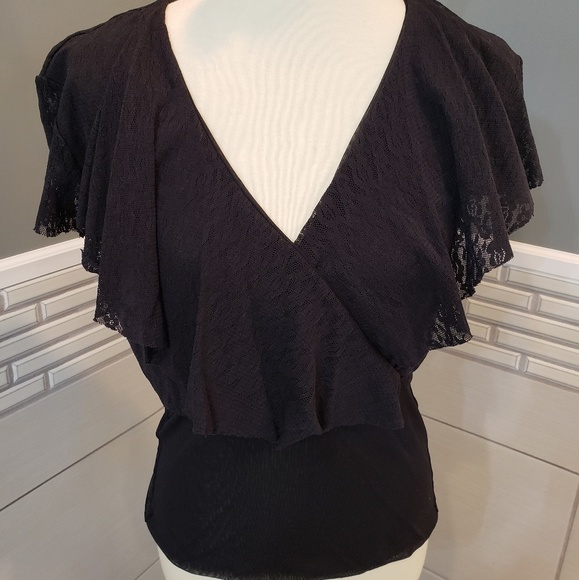 New York & Company Tops - New York & Company Black Lace Blouse